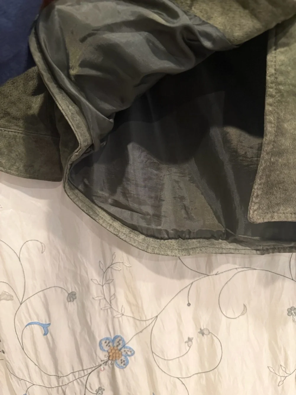 bagatelle Olive Green Suede Button-Front Jacket